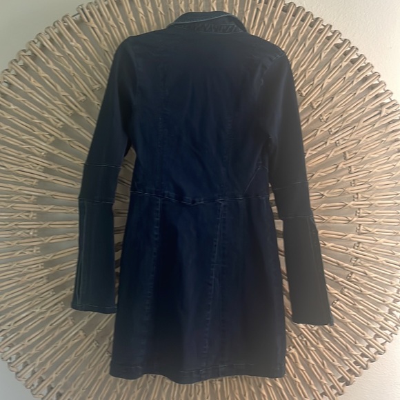 COPY - XS Free People mini dress/tunic/duster Stretchy jean material - Picture 7 of 7
